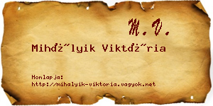 Mihályik Viktória névjegykártya